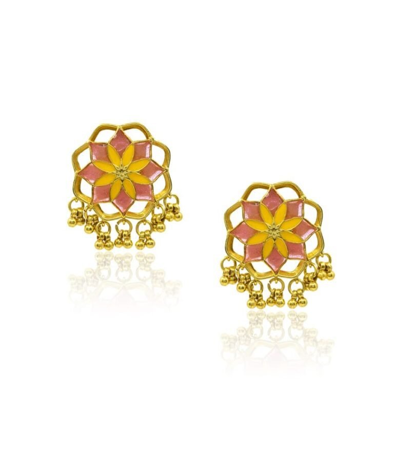 Pink Kumud Stud Earrings