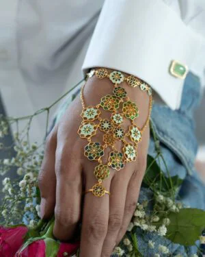 Silver Goldplated Hathphool Pastel Blue Gul 1 1