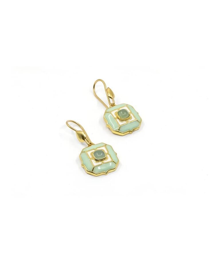 Foggy Green Sea Breeze Earrings