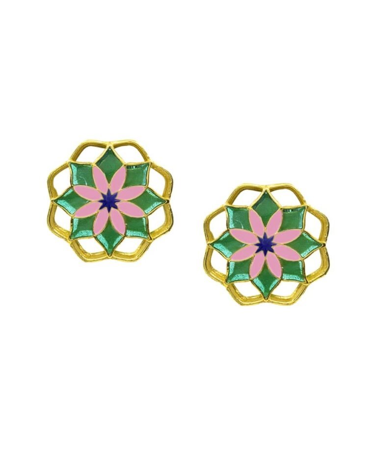 Gul Mudita Stud Earrings Green