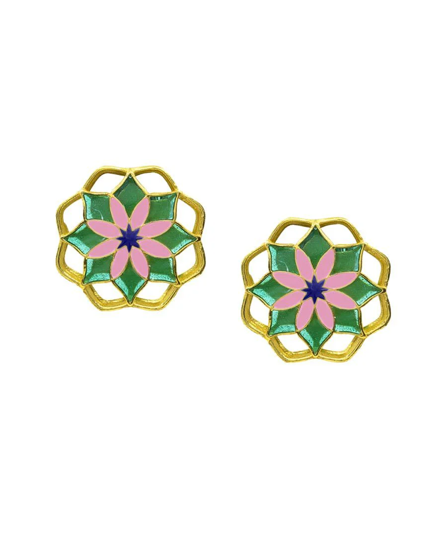 Gul Mudita Stud Earrings Green