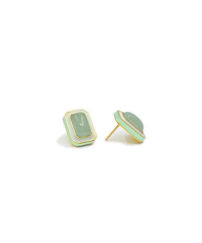 Foggy Green Vitamin Sea Studs