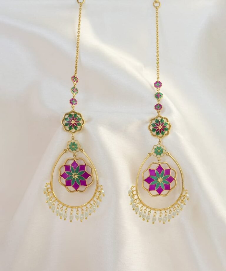 Gul Roja Chandbali Earrings