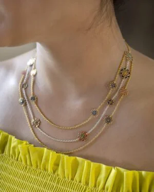Silver Goldplated Zaira Necklace Small Gul 1 1