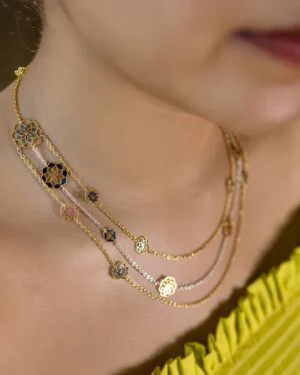 Silver Goldplated Zaira Necklace Small Gul 2