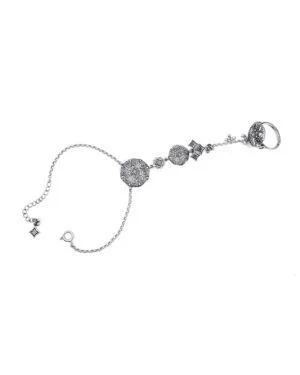 Silver Oxidised Tarnishfree Hathphool Thar 1 1