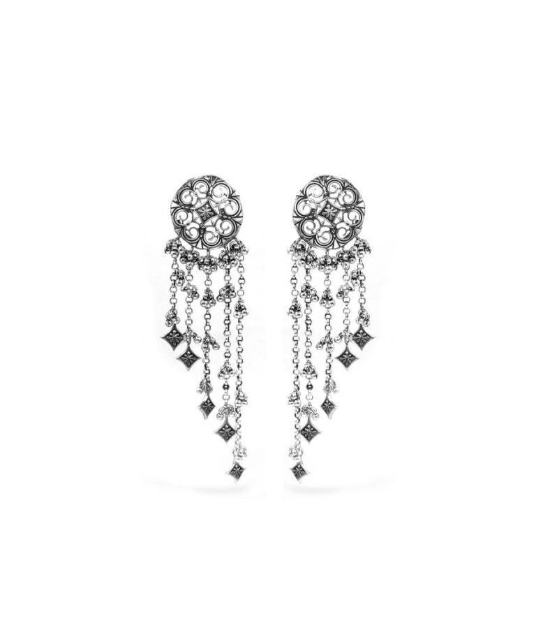 Silver Dhora Bhujali Earrings