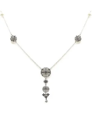Silver Oxidised Tarnishfree Long Necklace Thar 1 1