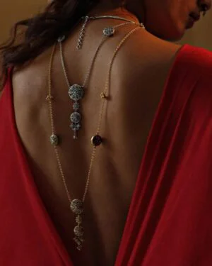 Silver Oxidised Tarnishfree Long Necklace Thar 4