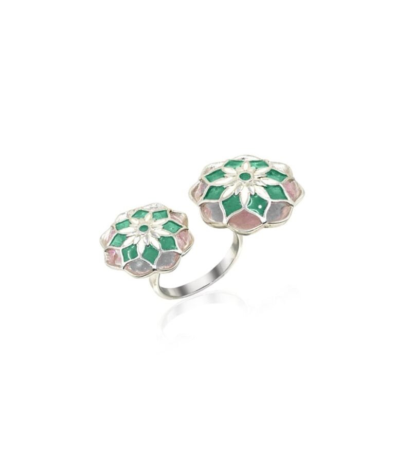 Green Silver Askim Ring