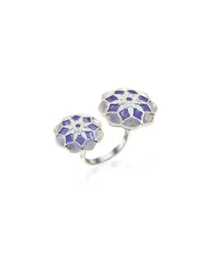 Silver Tarnishfree Askim Adjustable Ring Purple Gul 1 1