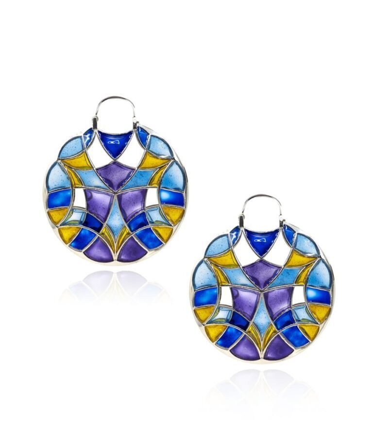 Aqua Blue Polychrome Hoops