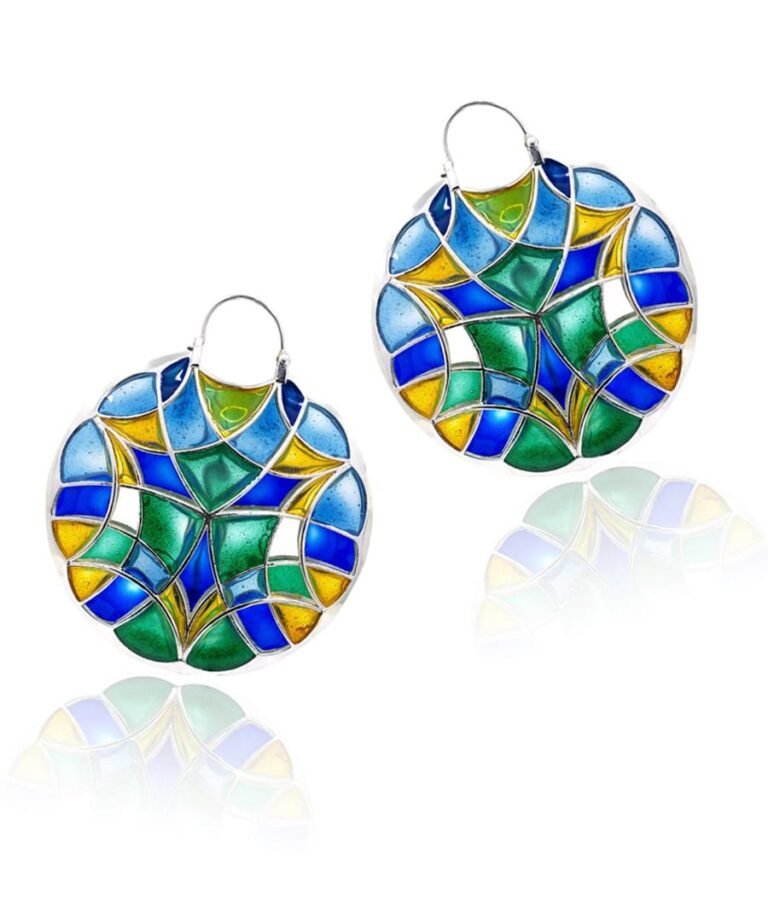 Rama Green Polychrome Hoops