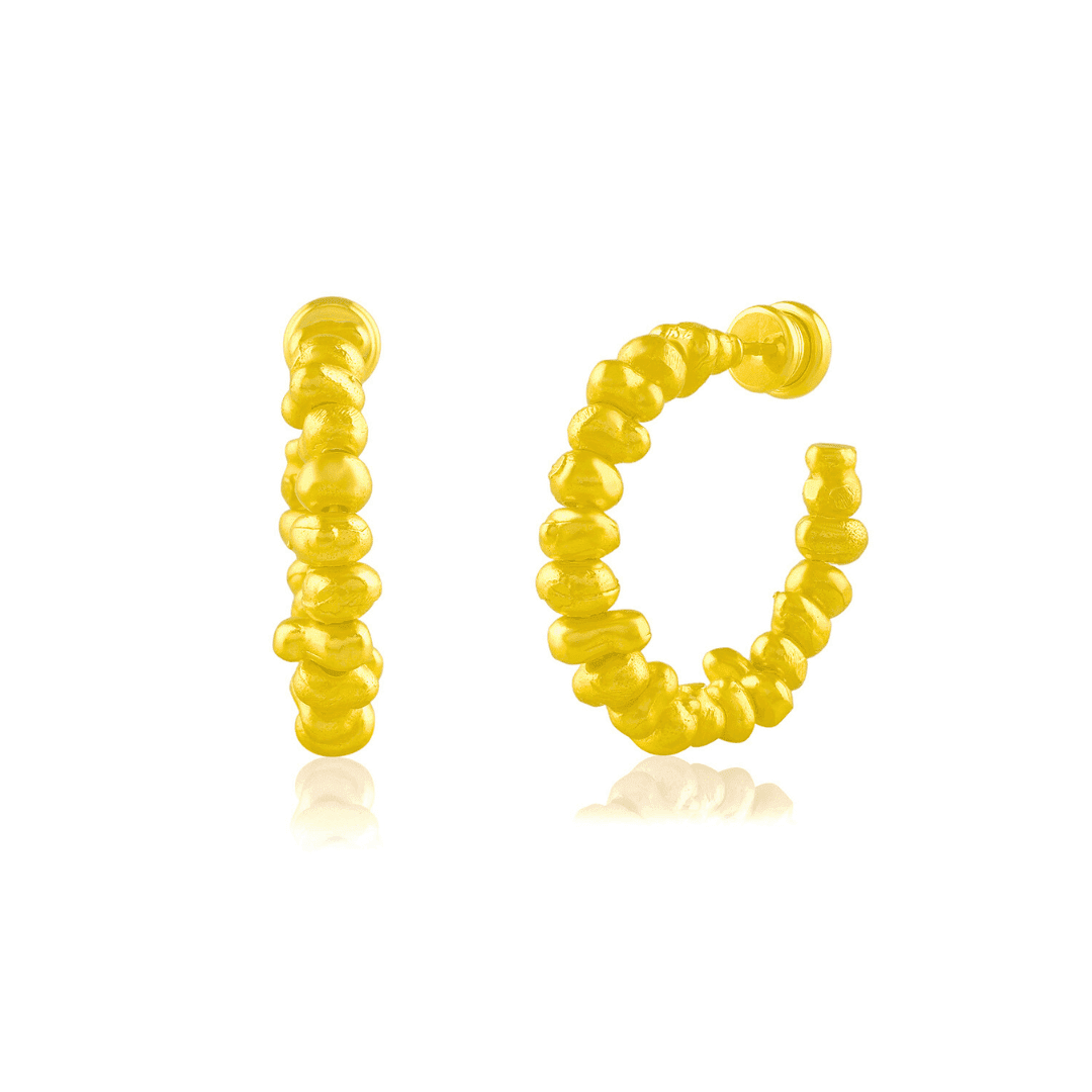 Molten Amorphous Bead Earrings for