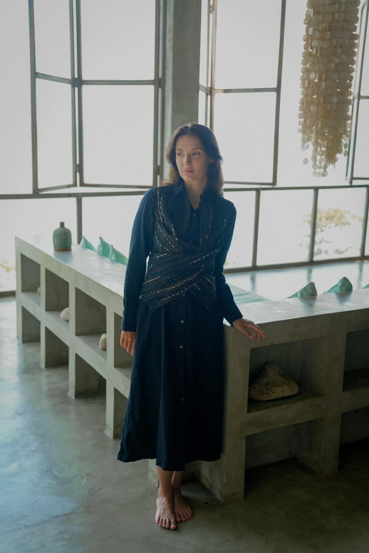 Handwoven Seattle Wrap Long Dress -