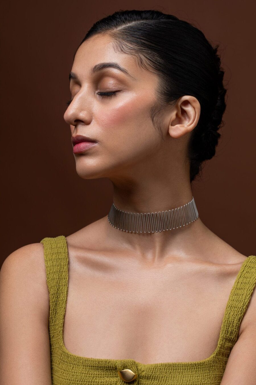 Silver Spiral Meadow Choker