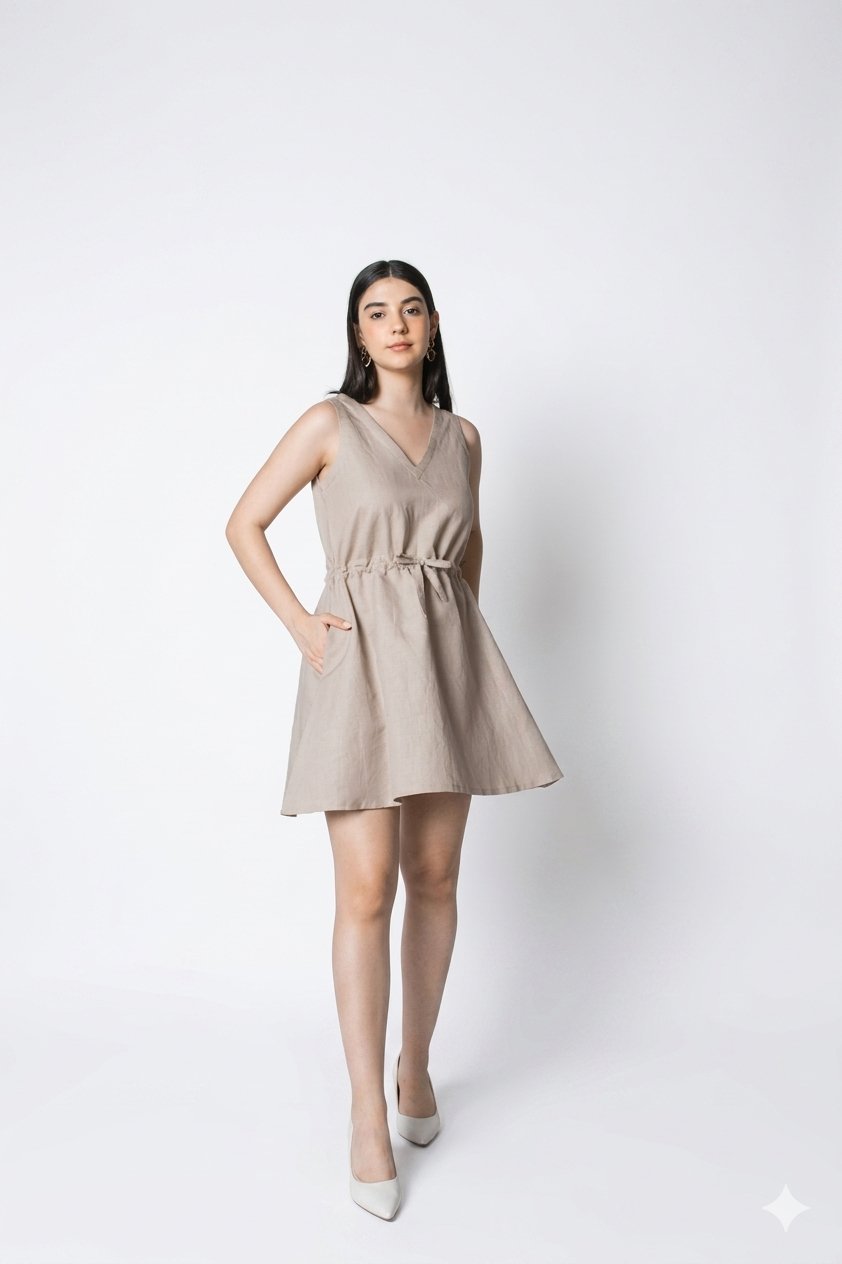 Drawstring Waist Sundress
