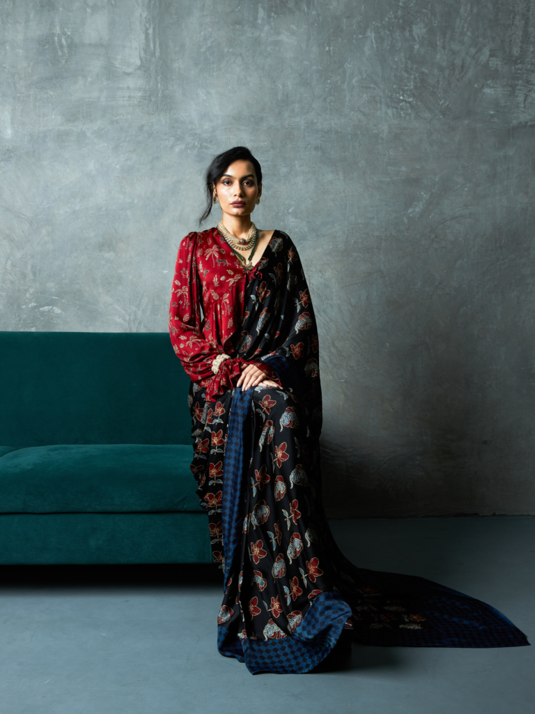 WILD BLOOM SAREE (UNSTITCHED)