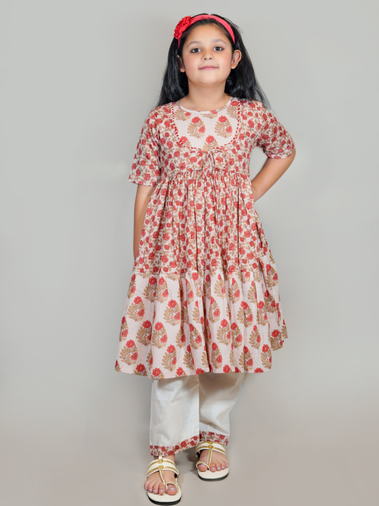 Girls Floral Mul Cotton Set