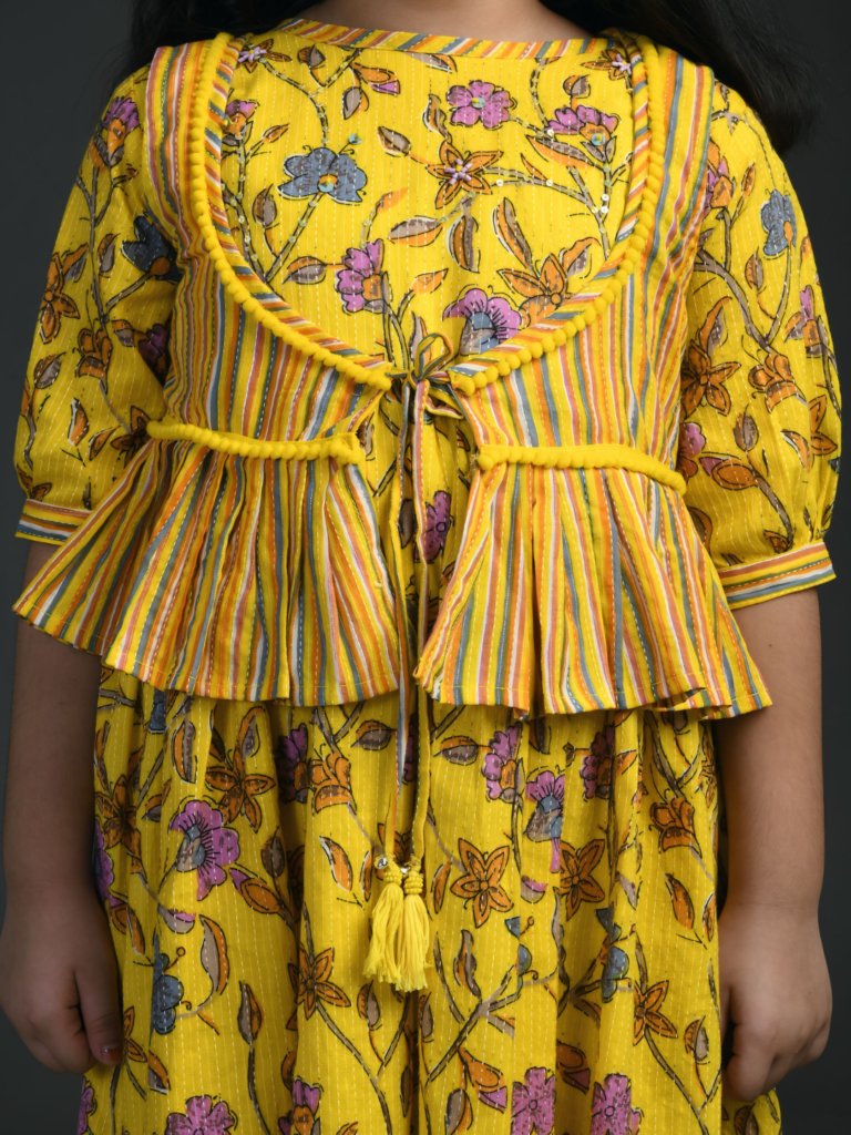 Floral Frock & Jacket with Tuli