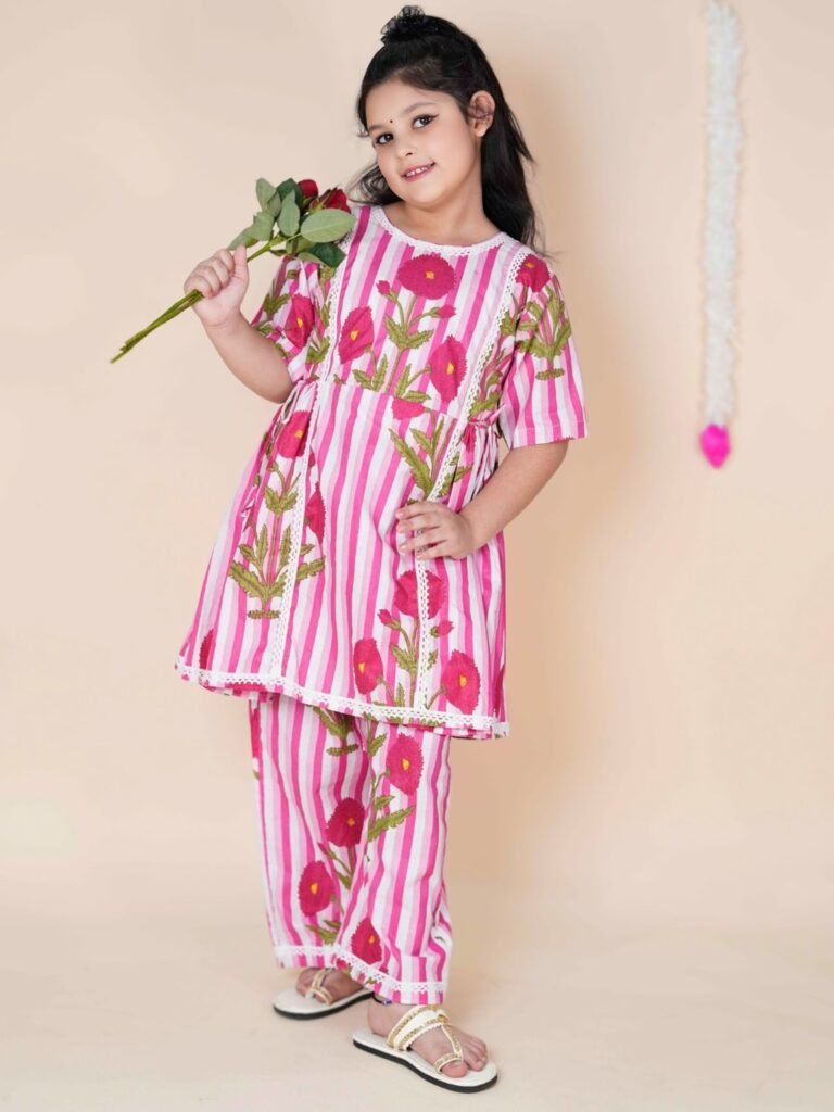 Pink Petal Stripe Set