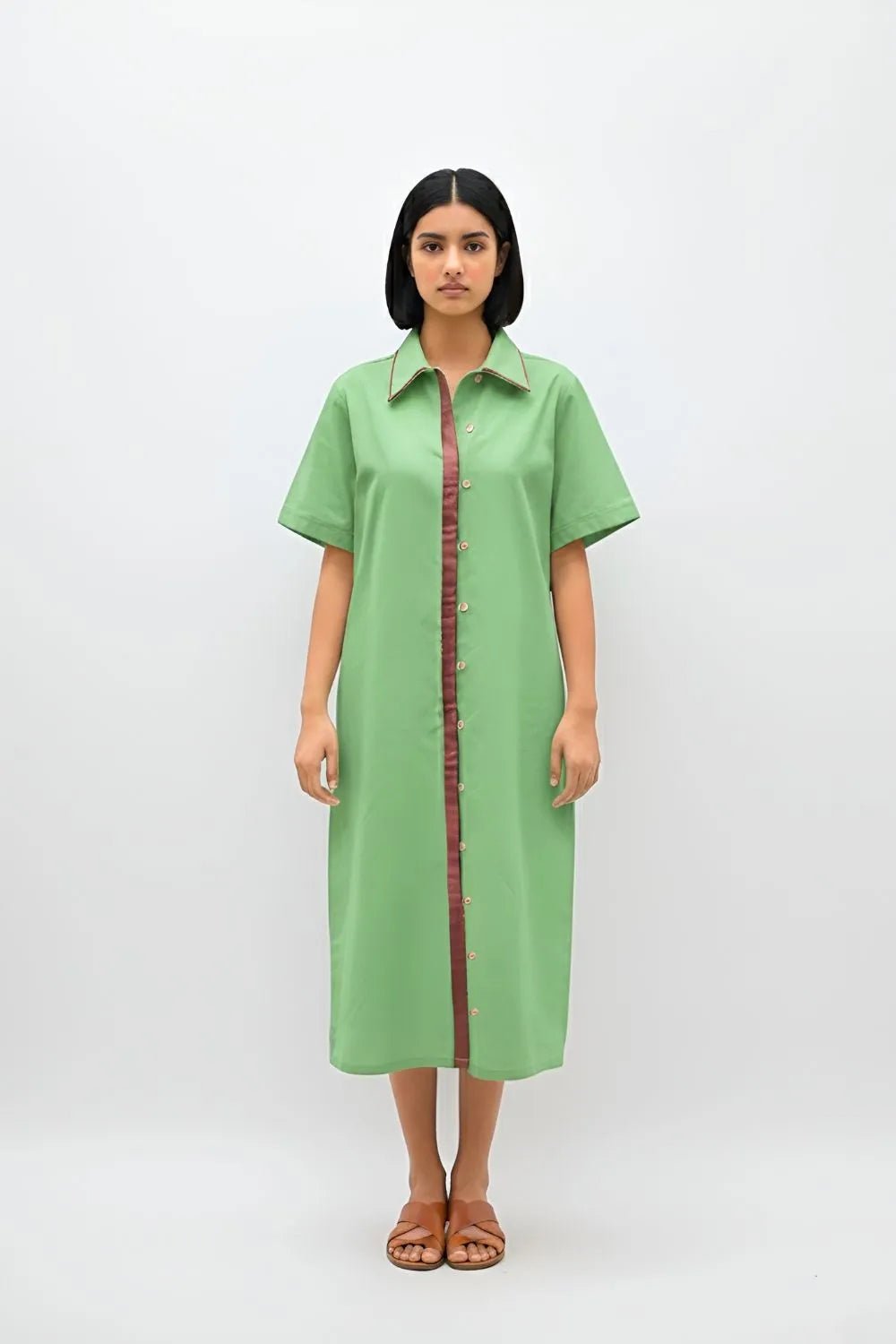 Asparagus Green-Tuscan Red Shirt Dr
