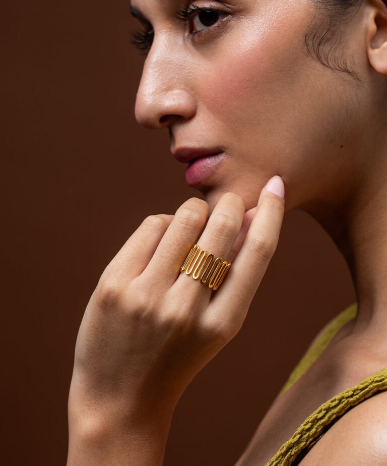 Golden Spiral Meadow Ring