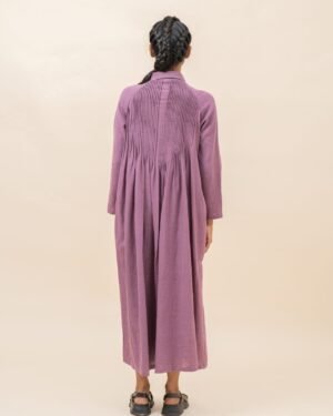 Free Flowing Pleated Long Dress Dusty Purple 5 1400X