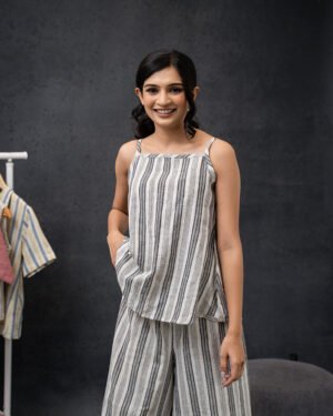 Handwoven Kala Cotton Striped Loungewear Set 1 1400X