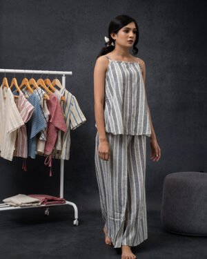 Handwoven Kala Cotton Striped Loungewear Set 5 1400X