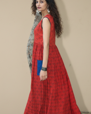 Mitti Madder Red printed Dress 2