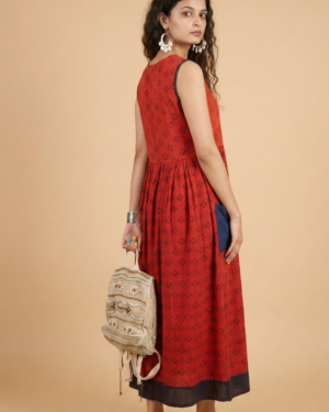 Mitti Madder Red printed Dress5