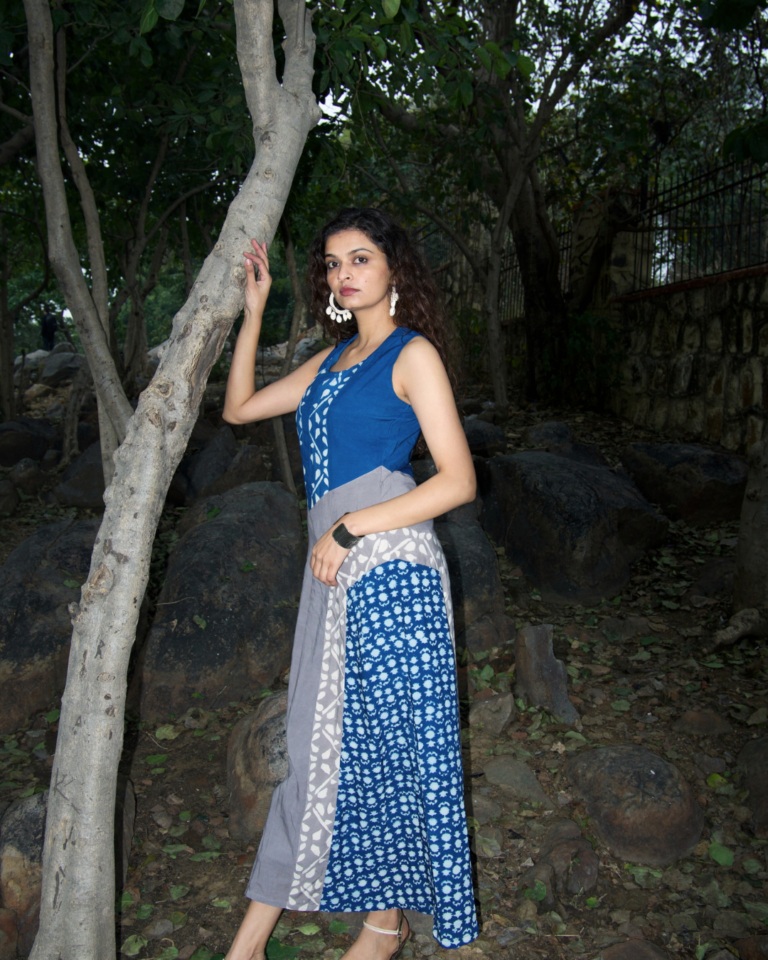 Mitti Dabu Indigo Cotton Dress