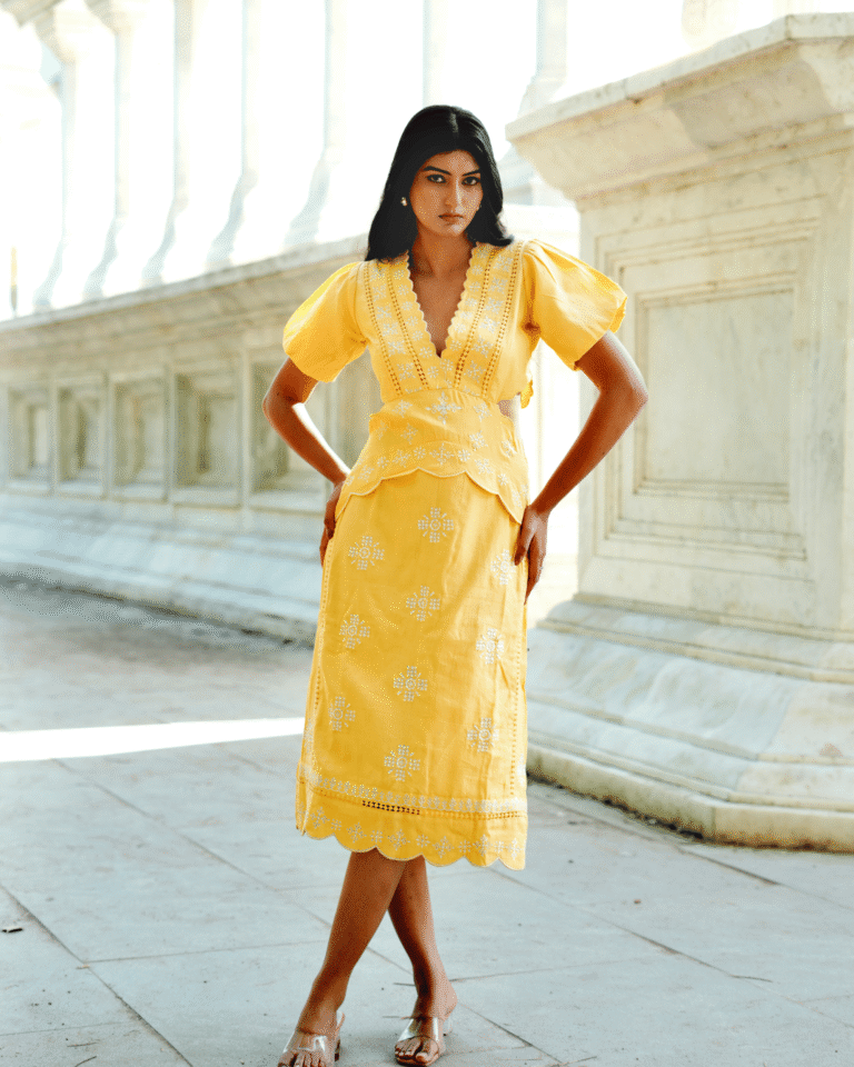 Riva Embroidered Cotton Dress