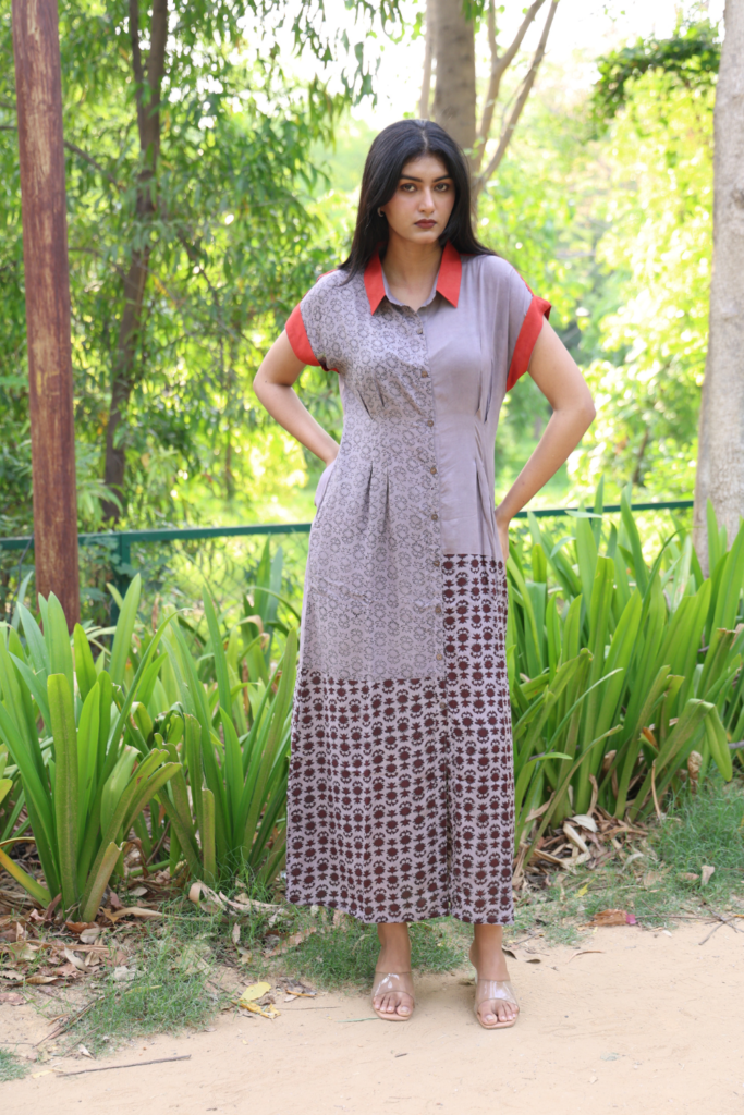 Rose Cotton Shirt Dress