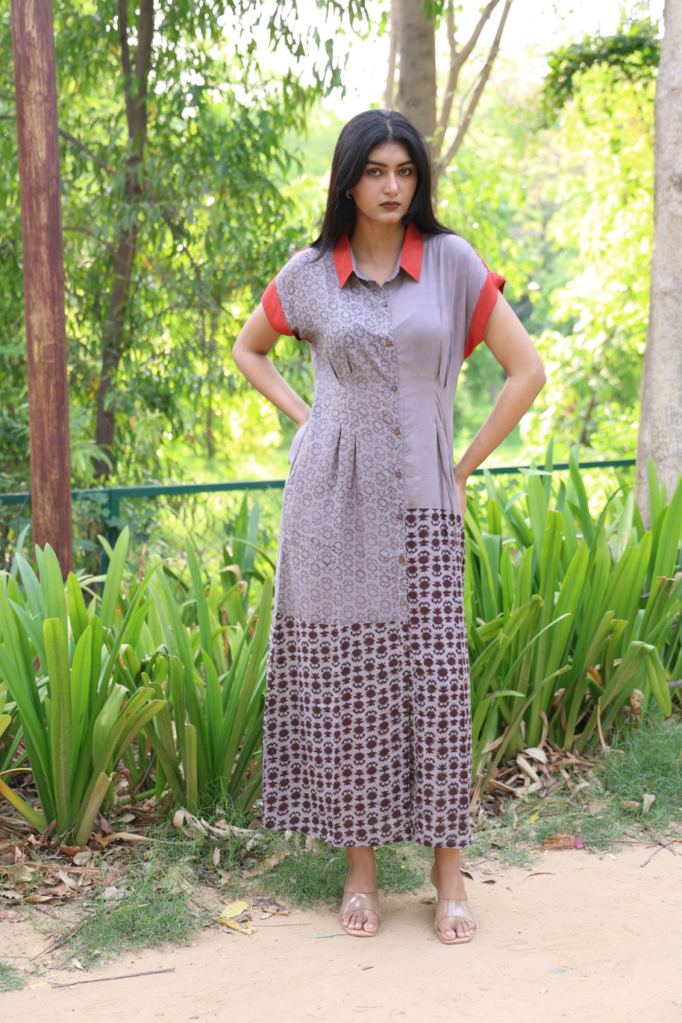 Rose Cotton Shirt Dress