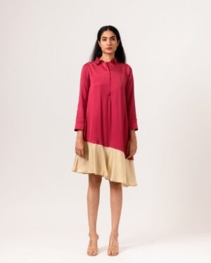 Wine Ecruasymmetricaldress 2