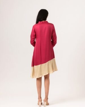 Wine Ecruasymmetricaldress 4