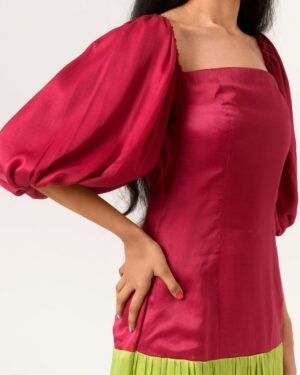 Wine Greengatherdress 4