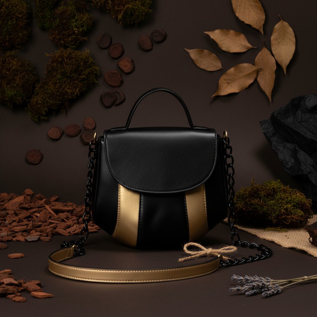 Aurora Vegan Leather Sling - Black
