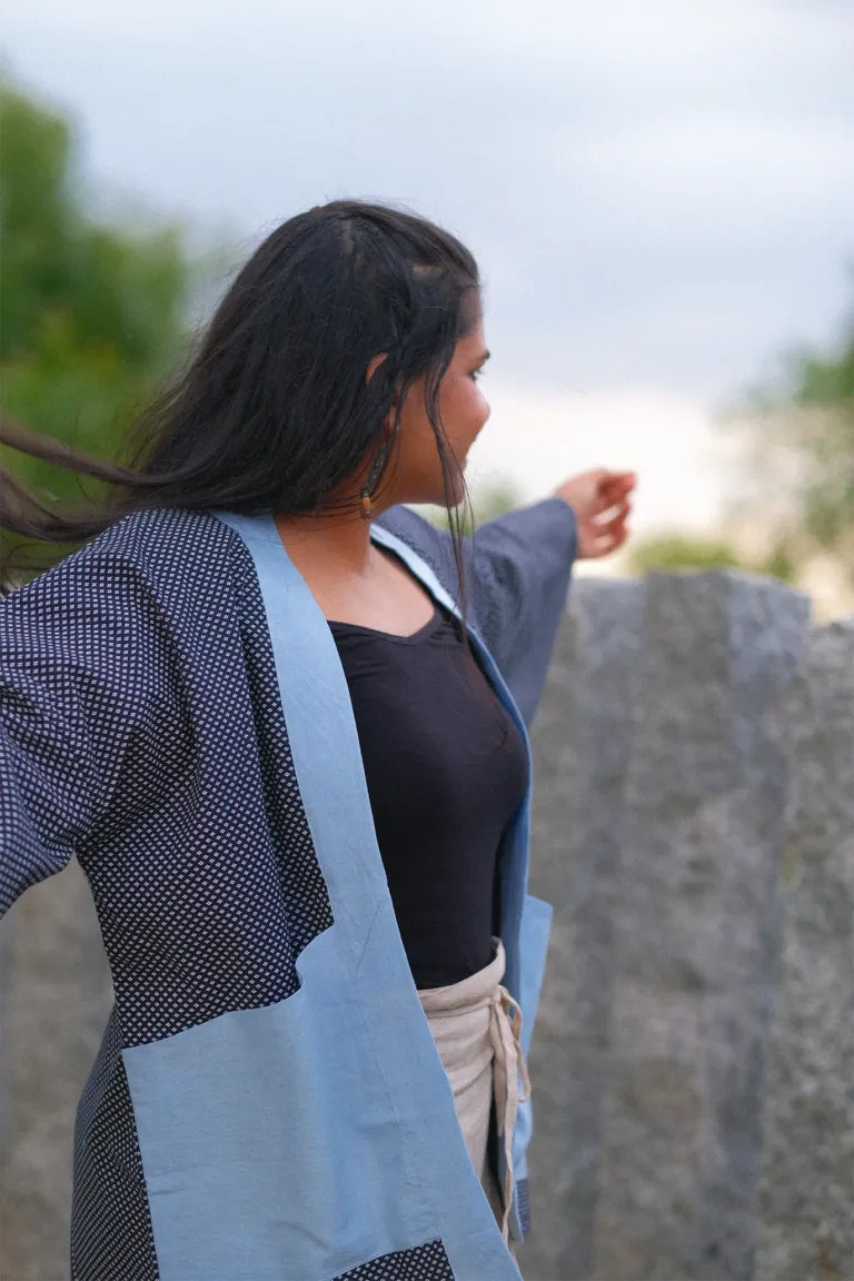 Yoru Upcycled Blue Kimono