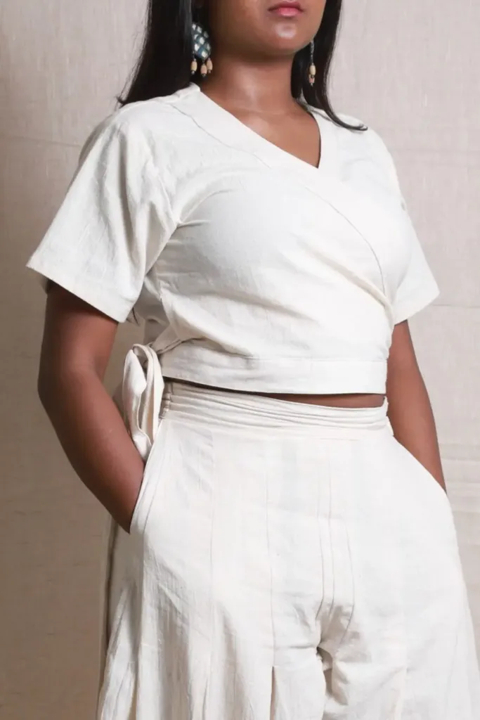 Kala-cotton Women's beige Wrap-sty