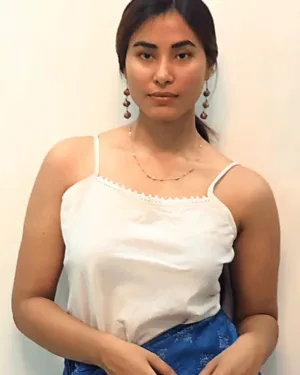 mul cotton women s off white slip top i dina kumari slip top