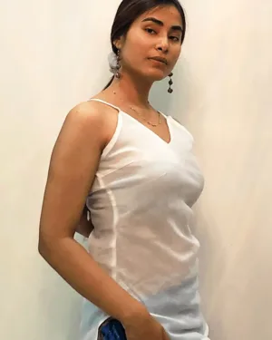 mul cotton women s off white slip top i ravi kumari slip top