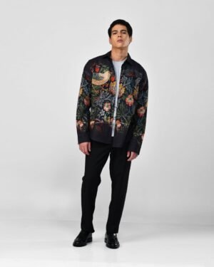 Strawberry Thief Black Party Wear Luxury Shirt For Men Now Available In Cotton And Linen 6037828