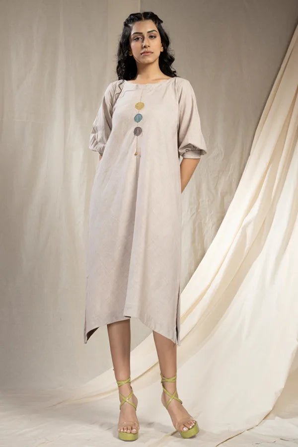 Duality Minimal Khadi Dress - Tint