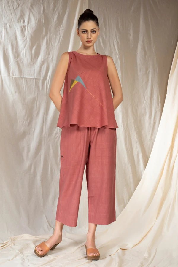 Eco Angles Khadi Appliqué Co Set