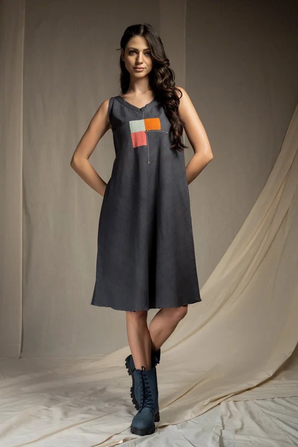 Square Symphony Khadi Dress