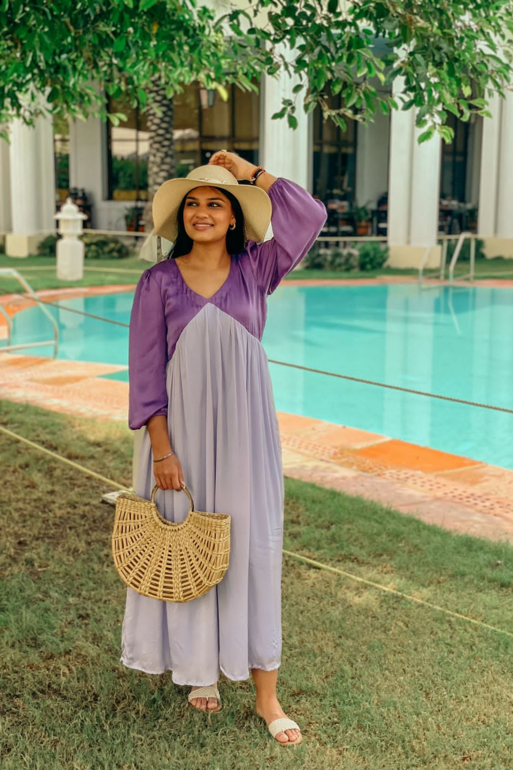 Purple and Lilac Maxi Dress