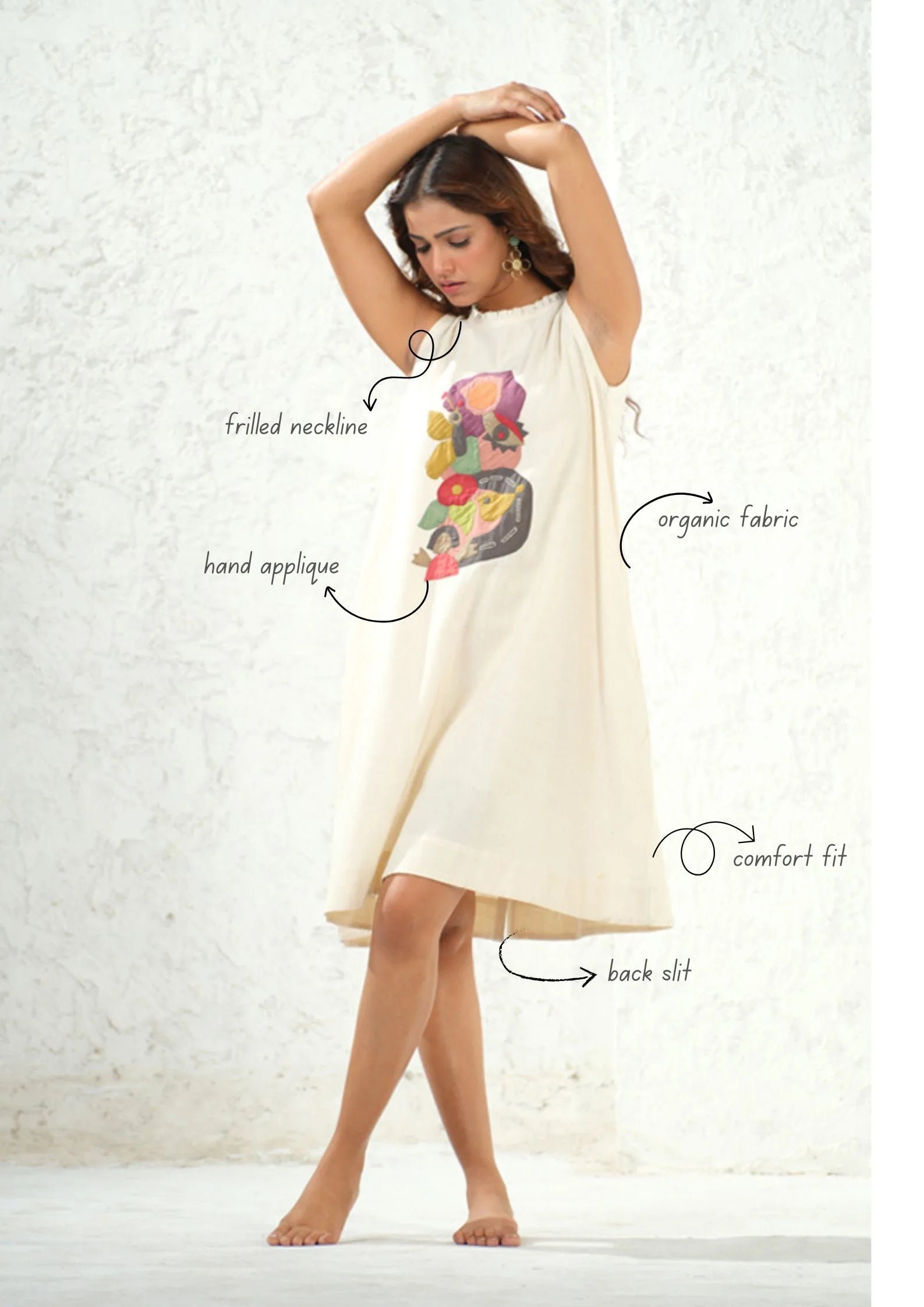 Sculpted Ease Abstract Dress